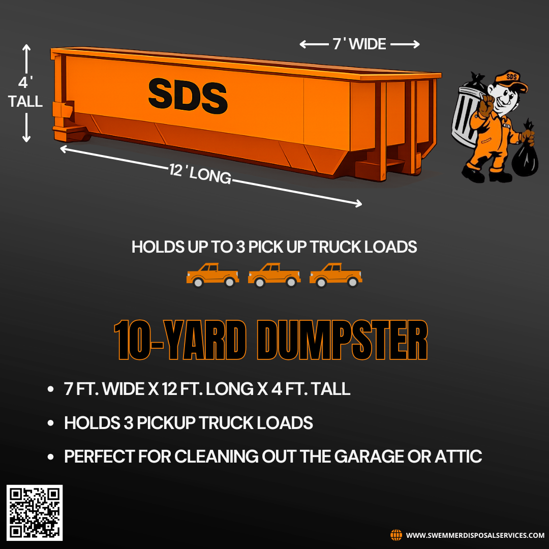 10-yard SDS roll-off dumpster