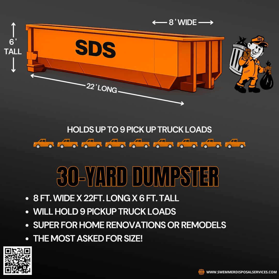 30-yard SDS roll-off dumpster